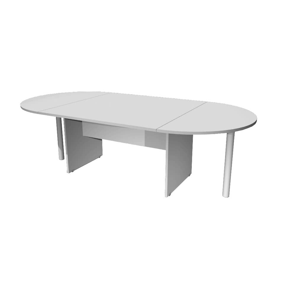 Tavolo riunione ovale Artexport Presto 220x110xH.72 cm piano e struttura grigio TR/220/9