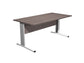 Scrivania Artexport Presto 160x80xH.72cm piano frassino toscano - fianchi in metallo a L color alluminio 003+30511/F