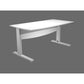 Scrivania Artexport Flex - 140x80x73 cm con Modesty Panel - fianchi in metallo a L - bianco - URB140+MOD-3