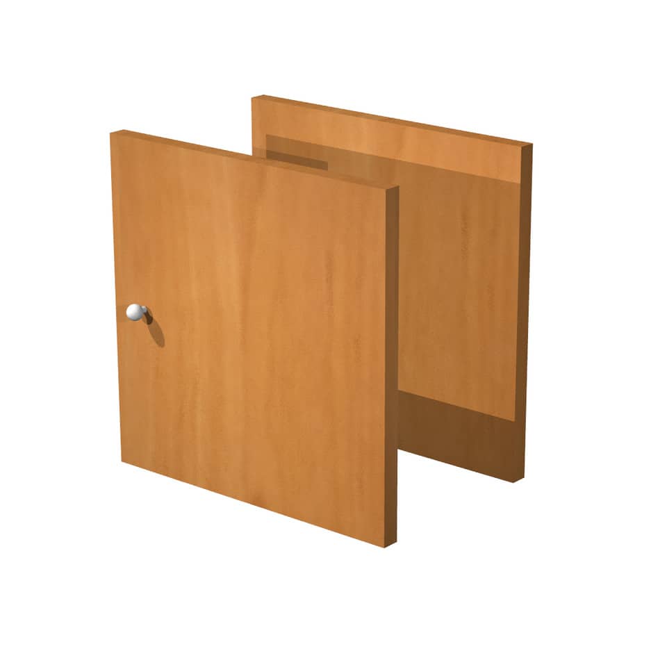 Coppia di antine per libreria componibile Artexport Maxicolor - 32,2x32,2 cm - noce chiaro 2A-MaxC-4