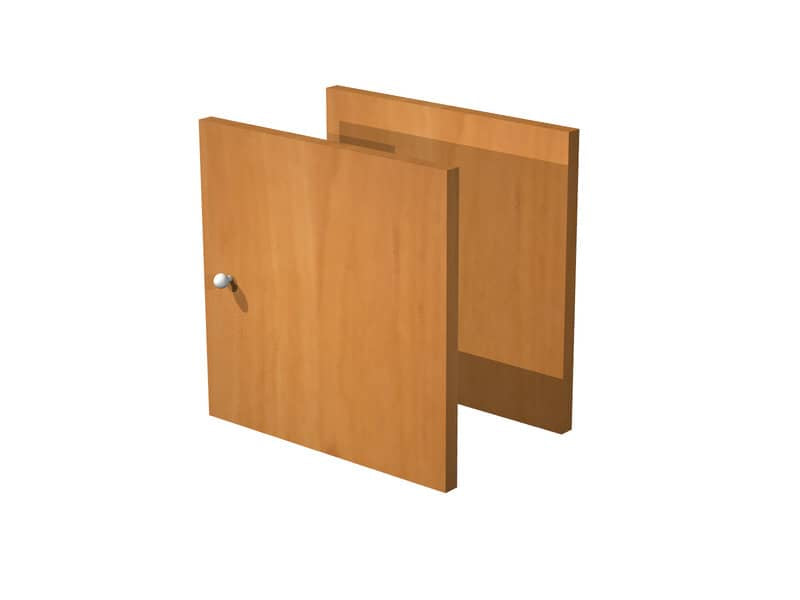 Coppia di antine per libreria componibile Artexport Maxicolor - 32,2x32,2 cm - noce chiaro 2A-MaxC-4