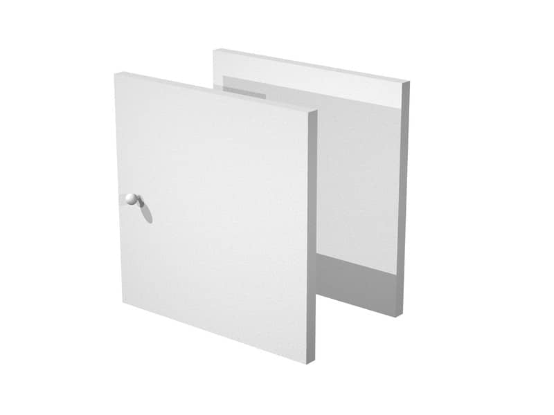 Coppia di antine per libreria componibile Artexport Maxicolor - 32,2x32,2 cm - grigio alluminio