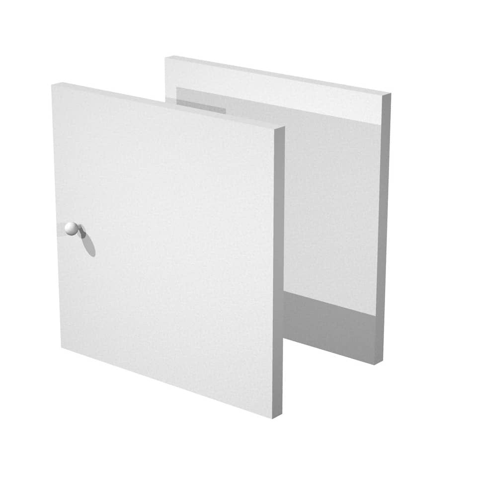 Coppia di antine per libreria componibile Artexport Maxicolor - 32,2x32,2 cm - grigio alluminio