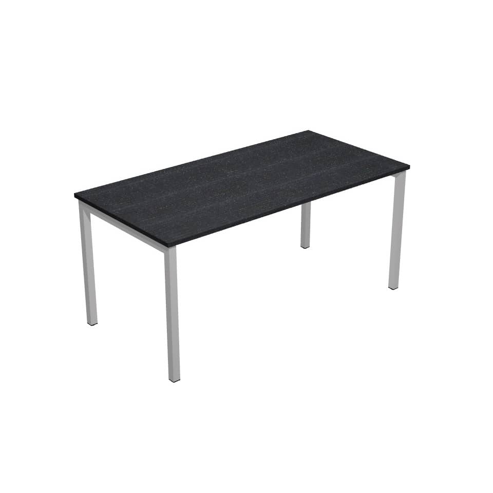Scrivania Artexport Presto Venere Plus 140x80x72,5 cm piano nero ven. frassino gambe metallo 66002 + 86711N  + 86307N/8