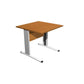 Scrivania Artexport Presto 80x80xH.72cm piano noce chiaro - fianchi in metallo a L color alluminio - 001+30511/4