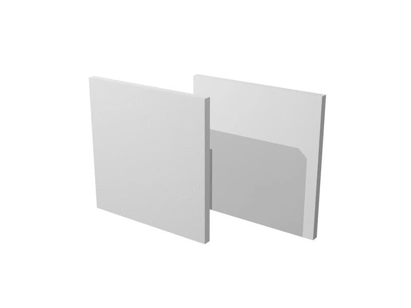 Coppia di dietri per libreria componibile Artexport Maxicolor - 32,2x32,1 cm - grigio alluminio