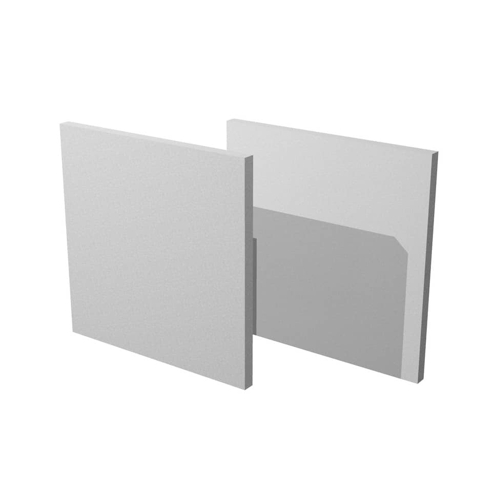 Coppia di dietri per libreria componibile Artexport Maxicolor - 32,2x32,1 cm - grigio alluminio