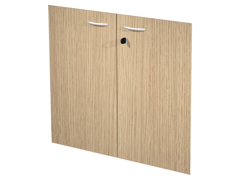 Coppia ante con serratura Artexport in melaminico per mobile basso Presto 80x67 cm rovere - 60067/M/C