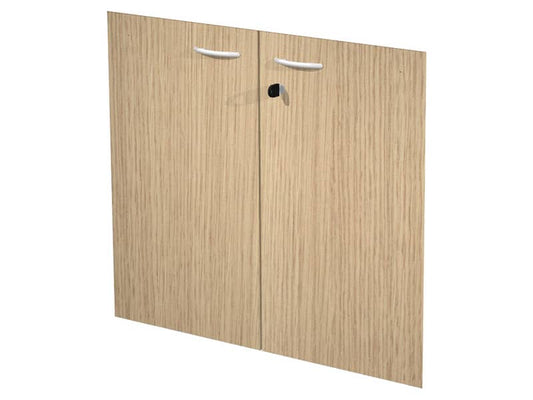 Coppia ante con serratura Artexport in melaminico per mobile basso Presto 80x67 cm rovere - 60067/M/C