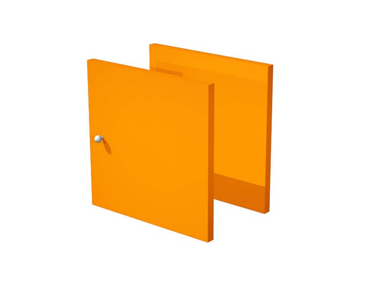 Coppia di antine per libreria componibile Artexport Maxicolor - 32,2x32,2 cm - arancio - 2A-MaxC-O