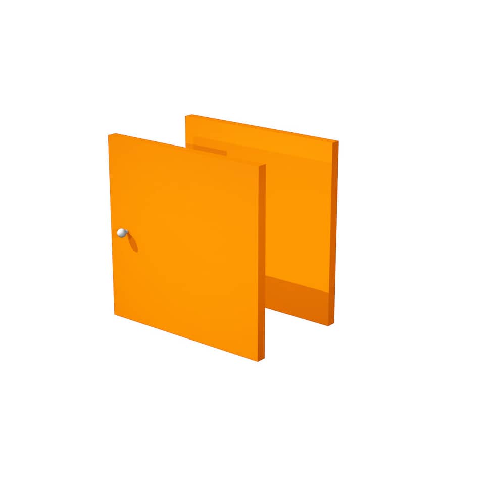 Coppia di antine per libreria componibile Artexport Maxicolor - 32,2x32,2 cm - arancio - 2A-MaxC-O