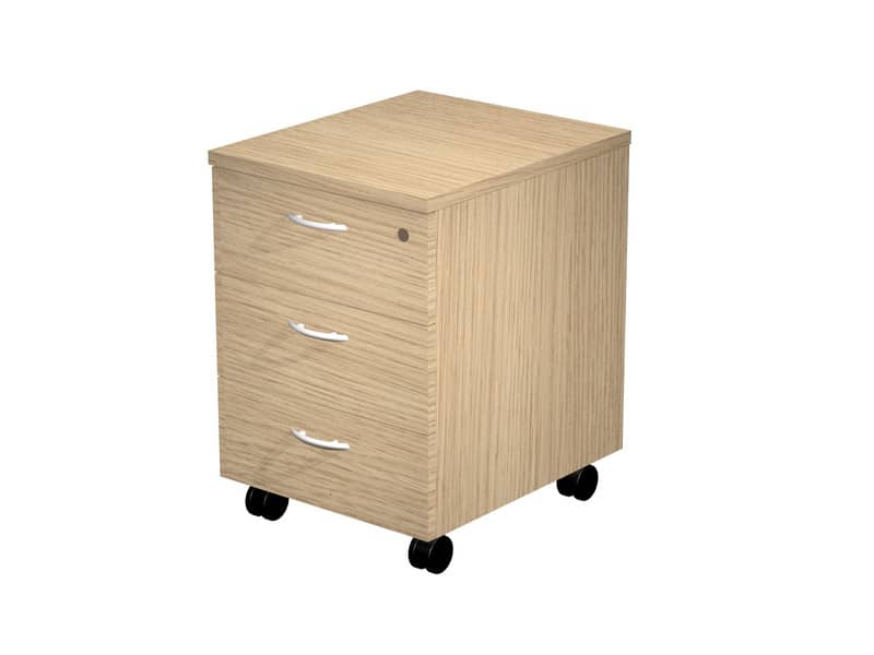 EC - Cassettiera a tre cassetti montata Artexport Presto 41,8x52x59,5 cm rovere - 60019/C