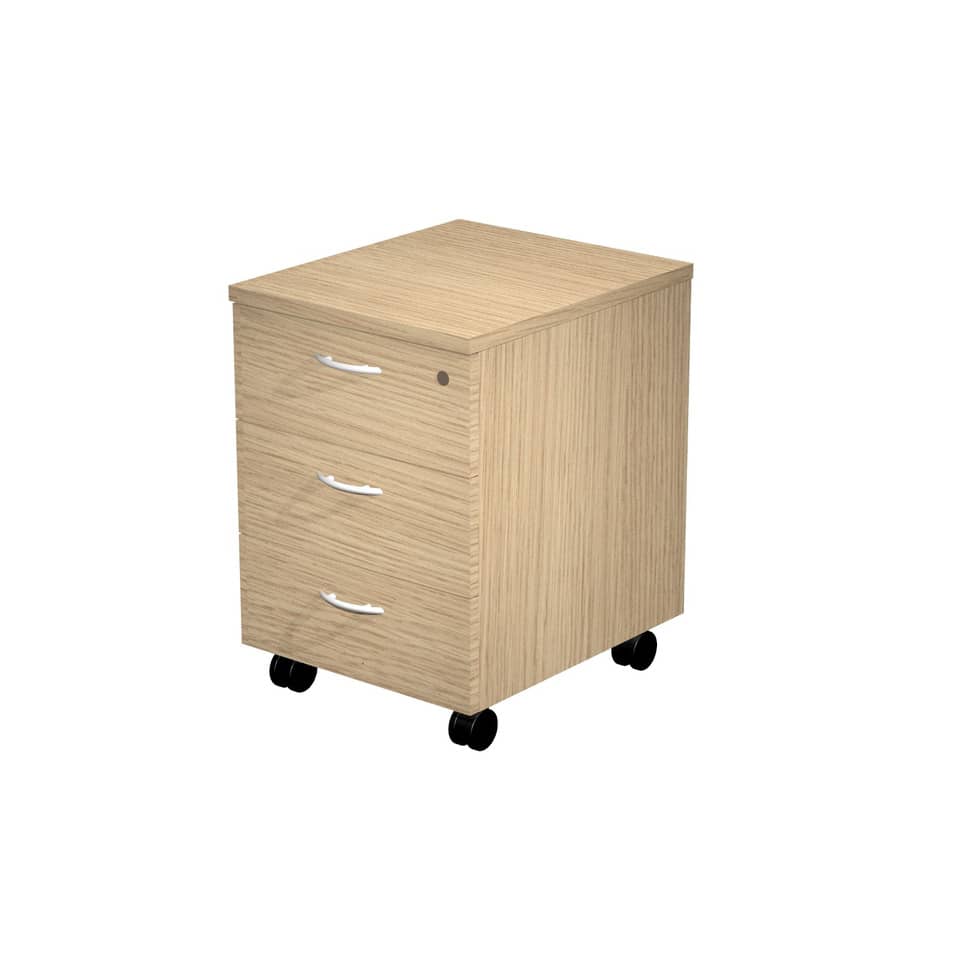 EC - Cassettiera a tre cassetti montata Artexport Presto 41,8x52x59,5 cm rovere - 60019/C