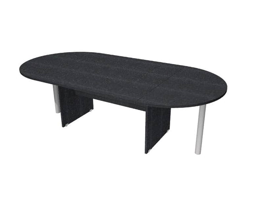 Tavolo riunione ovale Artexport Presto 220x110xH.72 cm piano e struttura nero venato frassino - TR/220/8