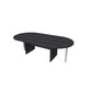 Tavolo riunione ovale Artexport Presto 220x110xH.72 cm piano e struttura nero venato frassino - TR/220/8