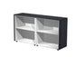 Mobile a giorno basso Artexport Flora doppio 163x43x81,4 cm top e fianchi nero venato frassino - 930C/8