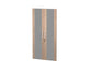 Coppia ante alte Artexport Flora 80x153,8 cm - vetro fumè e melaminico ciliegio arabis - 91074M/K