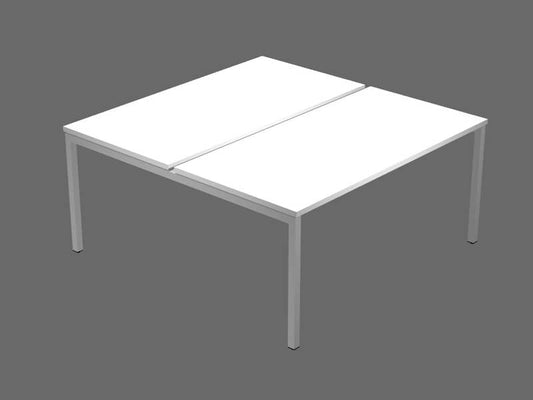 Scrivania Bench doppia senza divisorio Artexport Presto Venere Plus 140x164x72,5 cm bianco - 662B / NOPAR/3