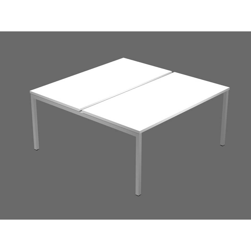 Scrivania Bench doppia senza divisorio Artexport Presto Venere Plus 140x164x72,5 cm bianco - 662B / NOPAR/3