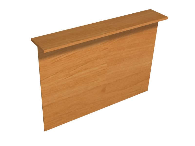 Bancone reception Artexport Presto lineare 160x30x115h cm noce chiaro RB/160/4