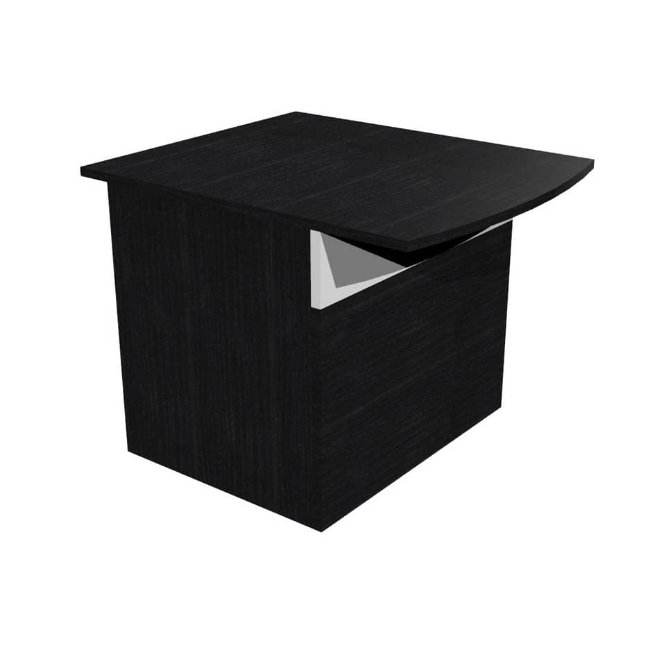 Bancone reception basso per disabili Artexport Musa 80x97,5x72 cm nero venato-bianco - 2824-HB80-83