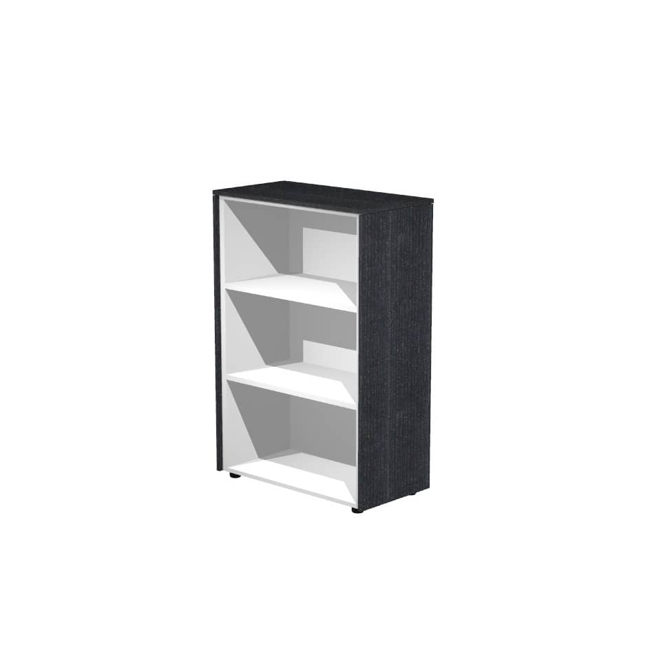 Mobile a giorno medio Artexport Flora singolo 83x43x119,8 cm top e fianchi nero venato frassino - 935/8