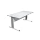 Scrivania Artexport Presto 160x80xH.72cm piano grigio - fianchi in metallo a L metallo a L color alluminio 003+30511/8