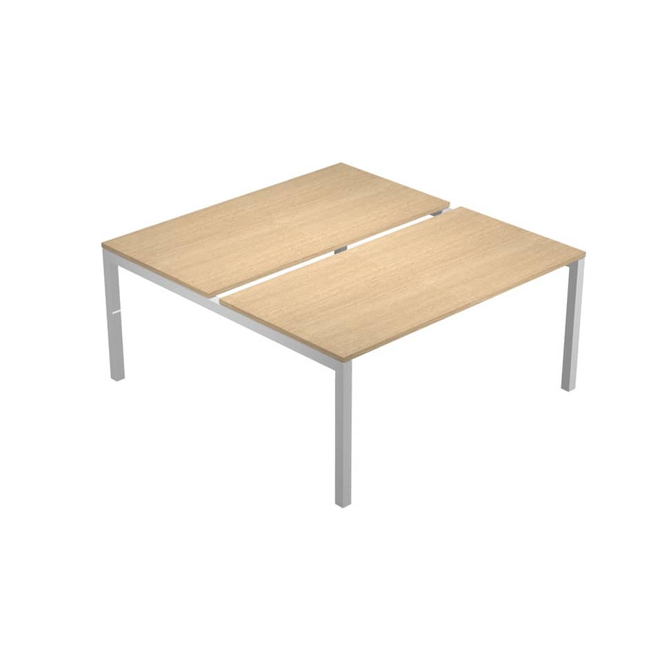 Scrivania per open space Artexport Bridge Bench 2 postazioni - 120x168x72,5 cm - rovere - BENCH120X2-C