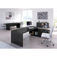Scrivania manageriale Artexport Flora 195x170x74 cm fianchi legno nero venato frassino - 901RIT/8