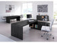 Scrivania manageriale Artexport Flora 195x170x74 cm fianchi legno nero venato frassino - 901RIT/8