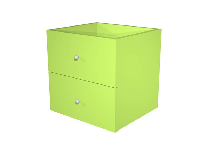 Coppia di cassetti per libreria componibile Artexport Maxicolor 32,5x28,8x32,5 cm - verde neon 2C-MaxC-V
