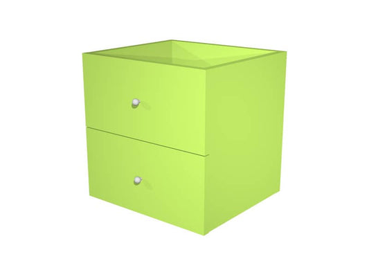 Coppia di cassetti per libreria componibile Artexport Maxicolor 32,5x28,8x32,5 cm - verde neon 2C-MaxC-V