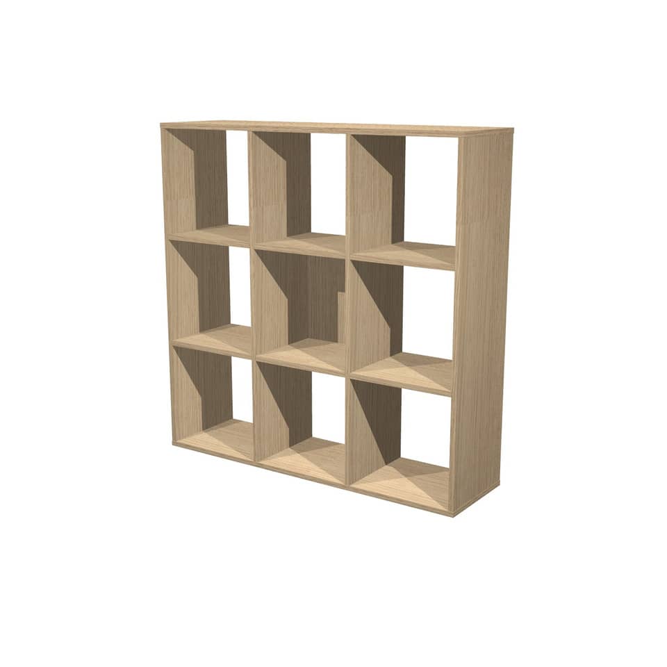 Libreria componibile Artexport Maxicolor - 9 caselle - 104x29,2x103,9 cm - Rovere 9MaxC-C