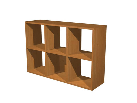 Libreria componibile Artexport Maxicolor - 6 caselle - 104x29,2x69,8 cm - Noce chiaro - 6MaxC-4