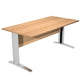Scrivania Artexport Presto 140x80xH.72cm piano faggio - fianchi in metallo a L effetto cromato - 002+30512JOINTCR/6