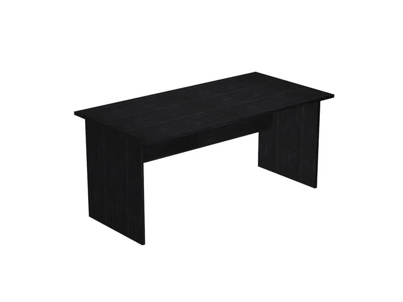 Scrivania Artexport Presto 140x80xH.72 cm - fianchi melanimico spessore 22 mm - nero venato frassino - 002+60111/8