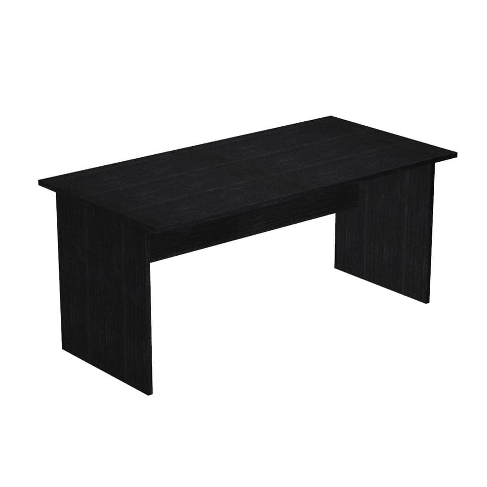 Scrivania Artexport Presto 140x80xH.72 cm - fianchi melanimico spessore 22 mm - nero venato frassino - 002+60111/8