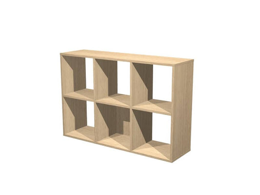 Libreria componibile Artexport Maxicolor - 6 caselle - 104x29,2x69,8 cm - Rovere 6MaxC-C