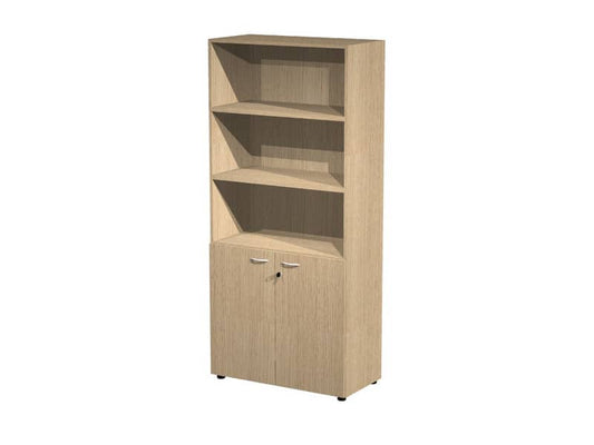 Armadio alto componibile Artexport 2898 - 2 ante basse - 90x45,8x200 cm - Rovere AR-ST+AR-AB-C