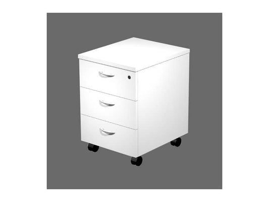 EC - Cassettiera a tre cassetti montata Artexport Presto 41,8x52x59,5 cm bianco 60019/3