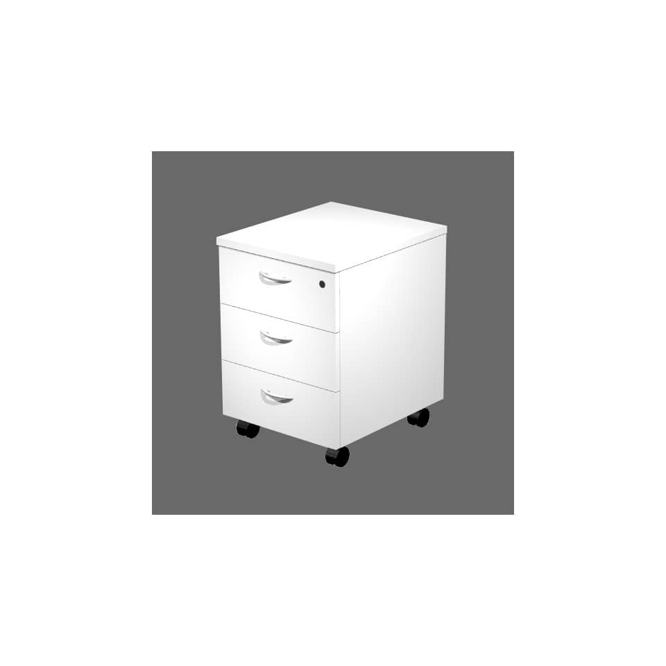 EC - Cassettiera a tre cassetti montata Artexport Presto 41,8x52x59,5 cm bianco 60019/3