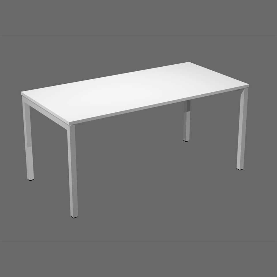 Scrivania Artexport Presto Venere Plus 180x80x72,5 cm piano bianco - gambe in metallo - 66005 + 86711N  + 86309N/3