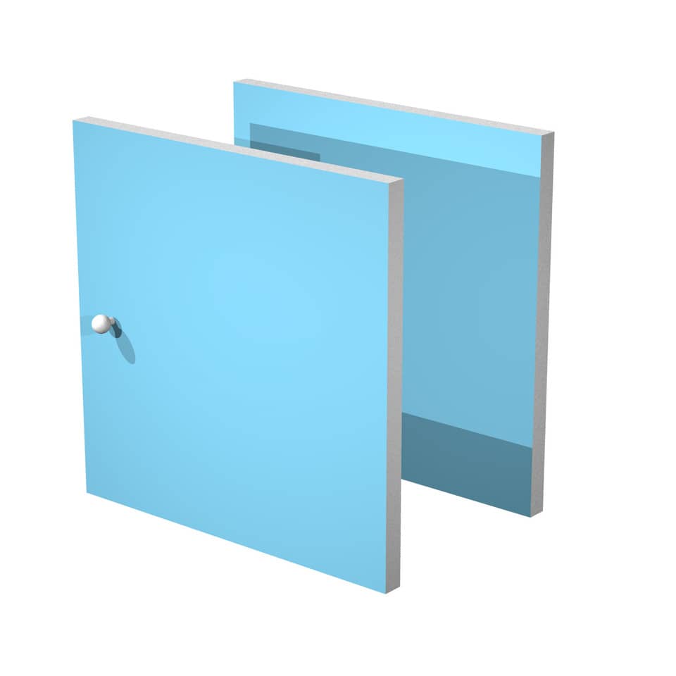 Coppia di antine per libreria componibile Artexport Maxicolor - 32,2x32,2 cm - azzurro - 2A-MaxC-A