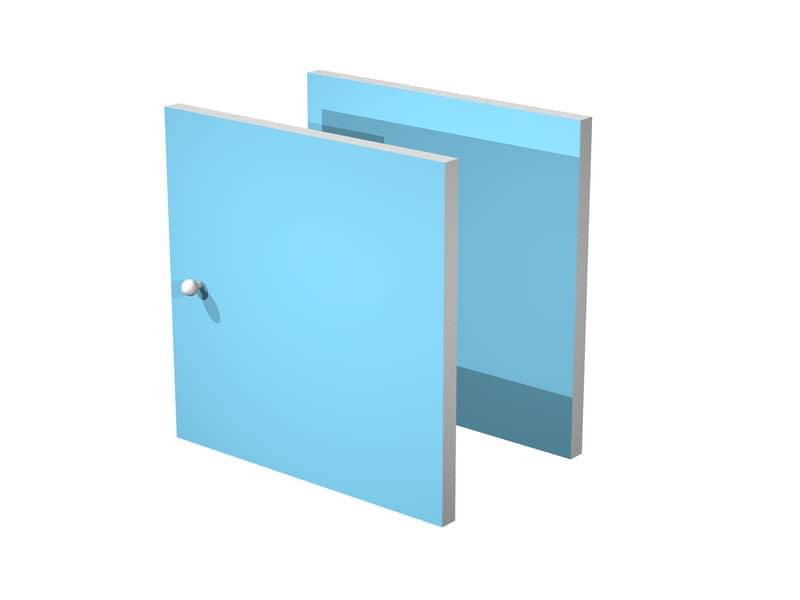 Coppia di antine per libreria componibile Artexport Maxicolor - 32,2x32,2 cm - azzurro - 2A-MaxC-A