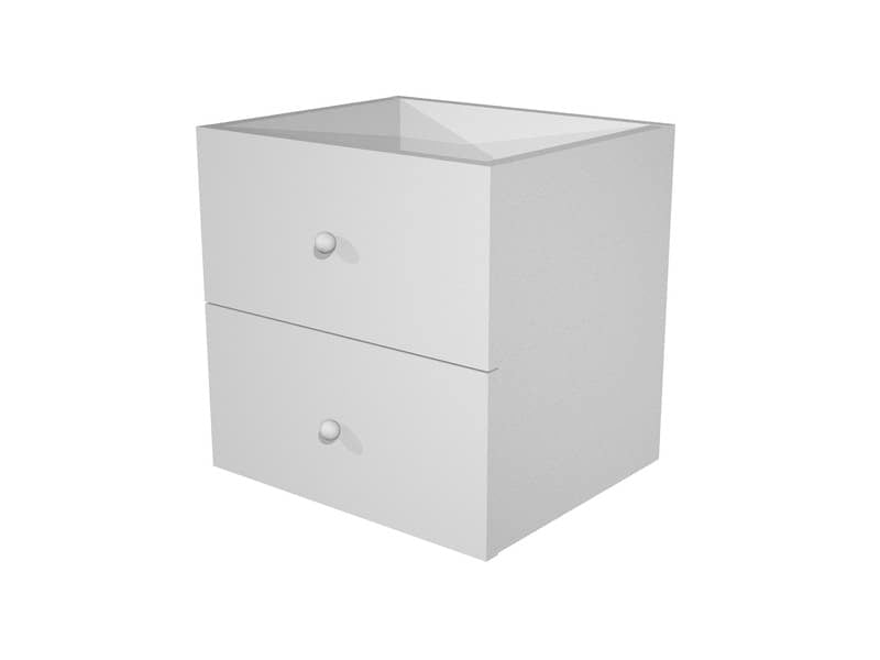 Coppia di cassetti per libreria componibile Artexport Maxicolor 32,5x28,8x32,5 cm - grigio alluminio