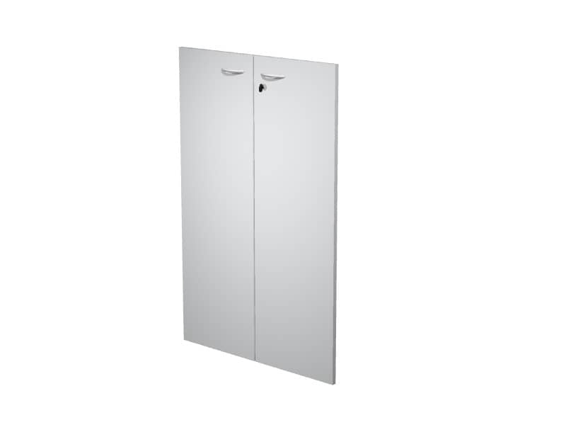 Coppia ante con serratura Artexport in melaminico per mobile medio Presto 80x115 cm grigio - 60069/M/9