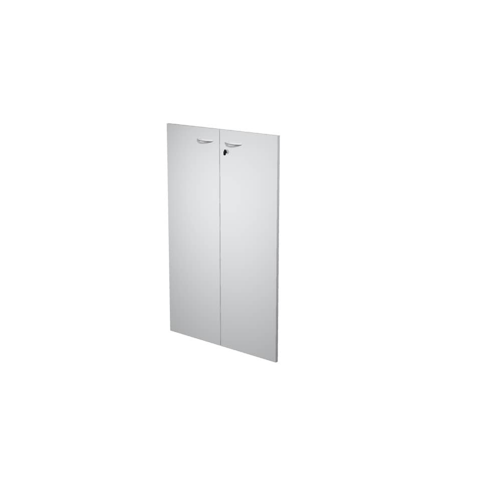 Coppia ante con serratura Artexport in melaminico per mobile medio Presto 80x115 cm grigio - 60069/M/9