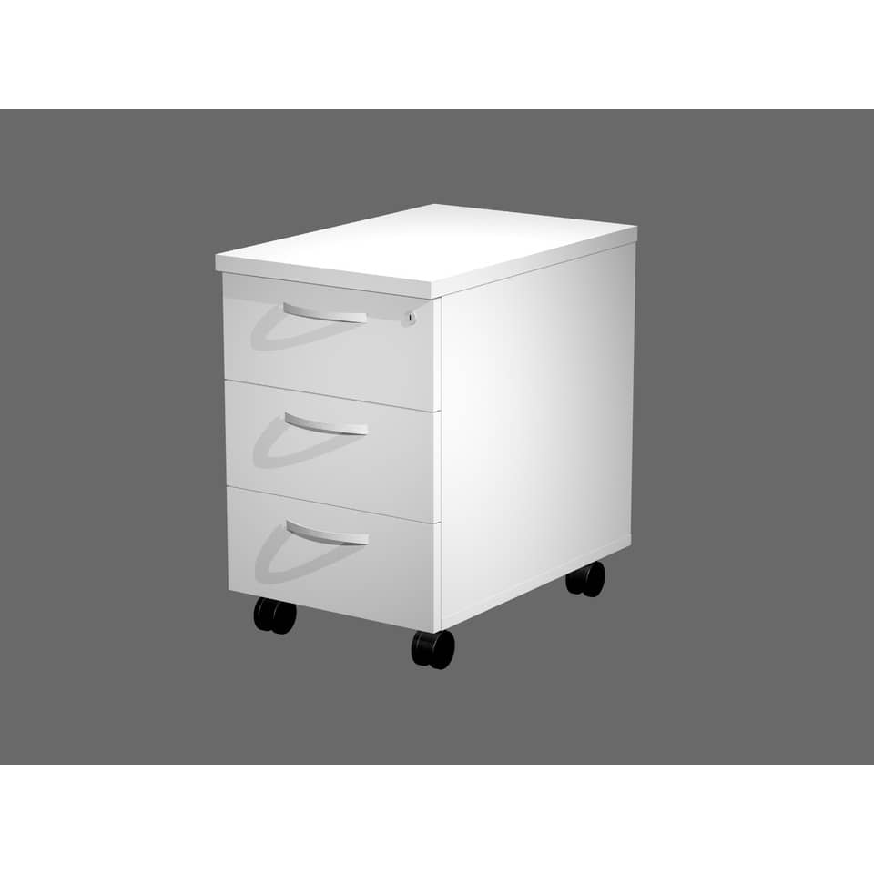Cassettiera 3 cassetti Artexport Bridge 44x60x60 cm - bianco - C3-3