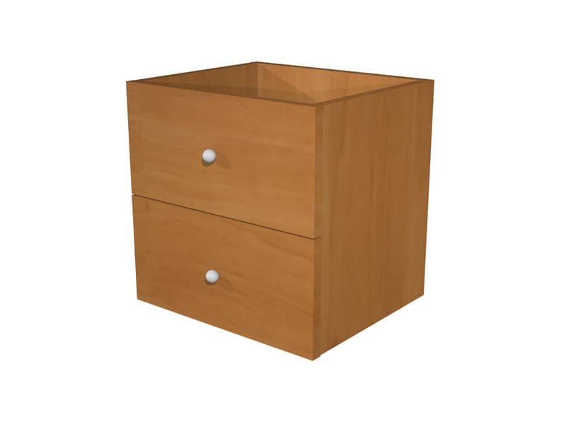 Coppia di cassetti per libreria componibile Artexport Maxicolor 32,5x28,8x32,5 cm - noce chiaro