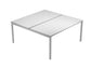 Scrivania Bench doppia senza divisorio Artexport Presto Venere Plus 160x164x72,5 cm grigio - 663B / NOPAR/9